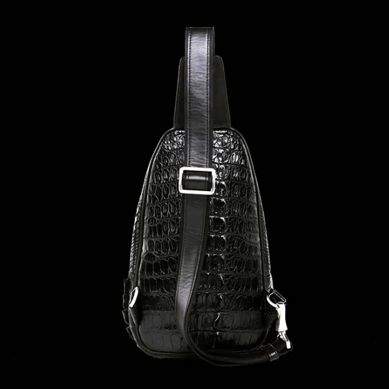 hongqiangyin new  Crocodile  breast pack  Men single shoulder bag men's chest bag crossbody  fashion casual