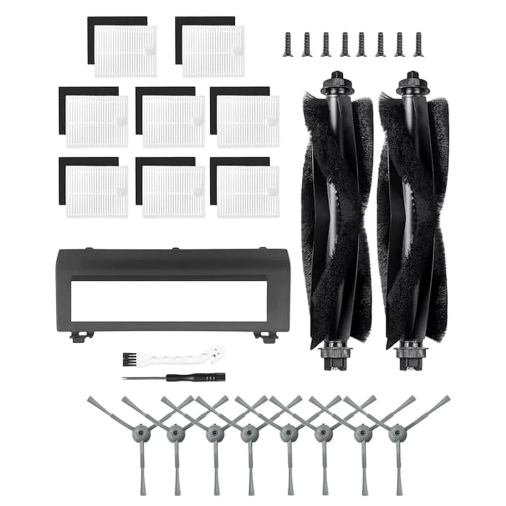 

For Eufy L60 L50 21Pcs Robot Vacuum Accessories Kit With Side Brush HEPA Filter Roller Cleaning Parts Replacement Set