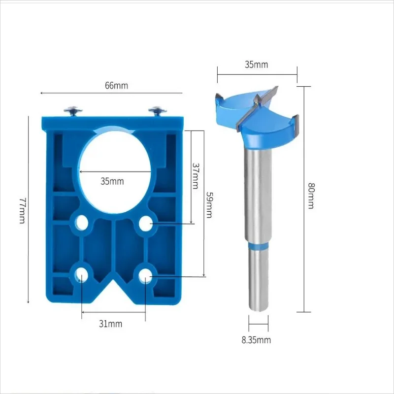 Concealed Hinge Drilling Jig Guide Hinge Hole Drilling Guide Carpenter Woodworking Tool Hole Opener Locator Door Cabinet