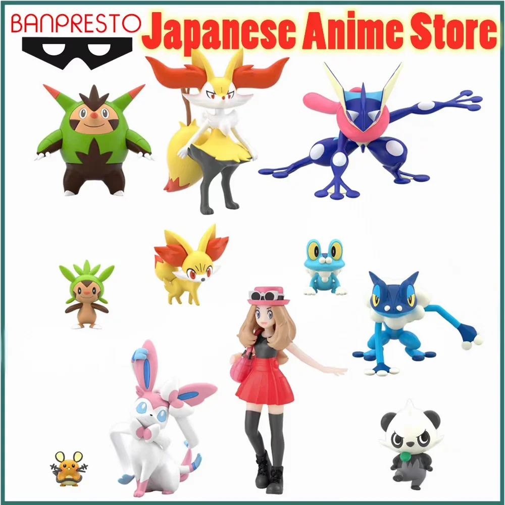 original-bandai-pokemon-shokugan-kalos-region-serena-sylveon-greninja-anime-figure-pvc-action-figurine-collector-toys-doll