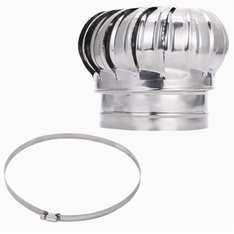 304 الفولاذ المقاوم للصدأ سقف التهوية توربينات الرياح تنفيس الهواء العلية التهوية 110 مللي متر 150 مللي متر 200 مللي متر Pipefit سقف مروحة تهوية