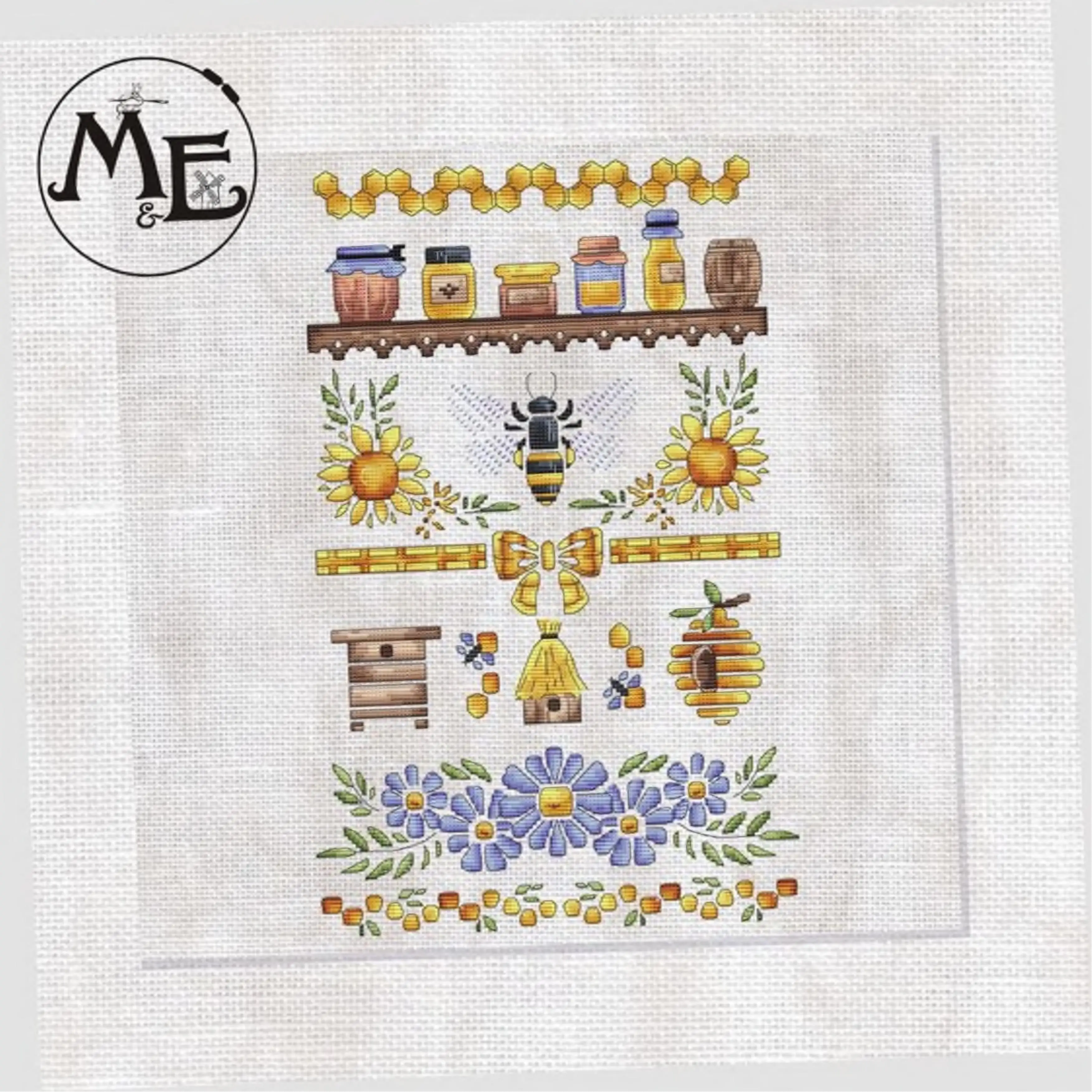 Sweet Honey 32-44 embroidery kits, cross stitch kits,cotton frabric DIY homefun embroidery Shop10