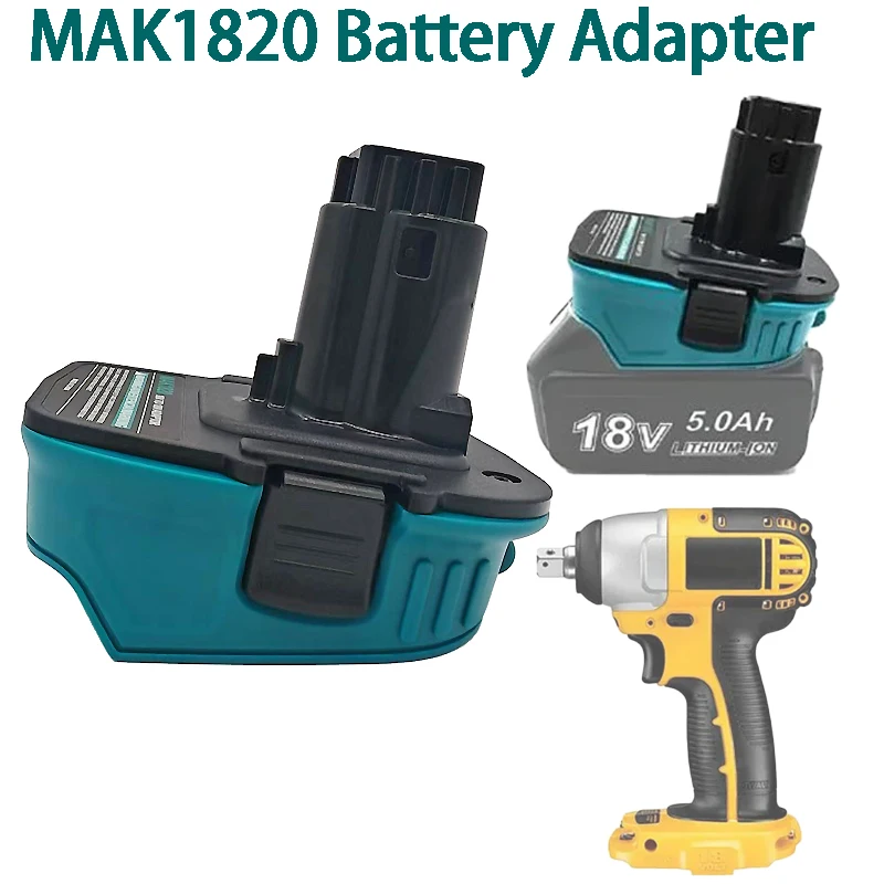 

MAK1820 Battery Converter Adapter for Makita BL Series 18V lithium Ion Batteries Compatible for Dewalt 18V Electric Power Tools