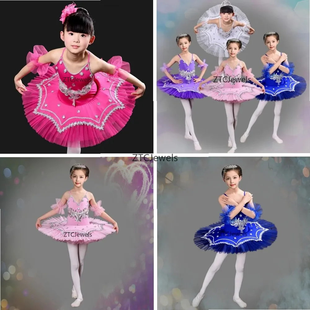 プロのバレエチュチュ女の子用リトルスワンダンスパフォーマンスバレリーナドレスコスプレ衣装