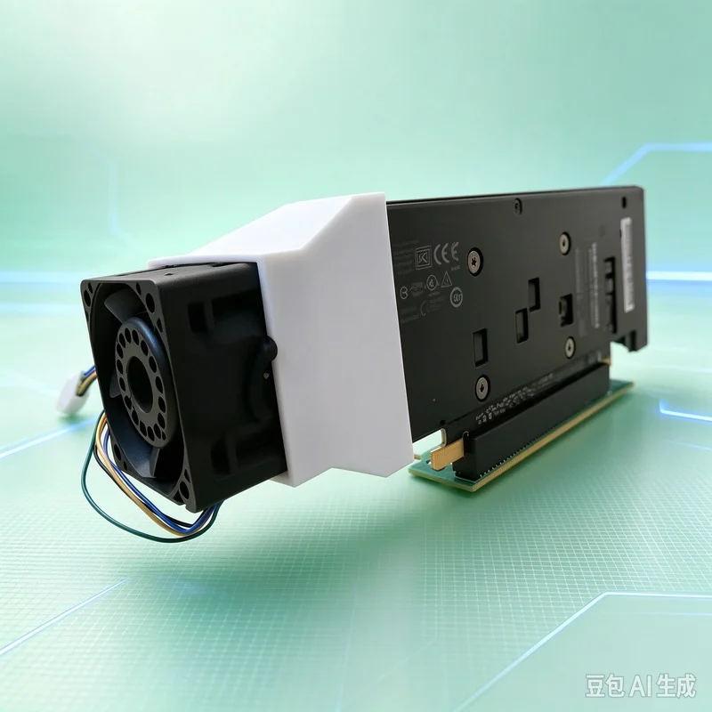 New A+ For NVIDIA For Tesla P4 M4 T4 Complete Cooling Mod Kit with 4CM High-Speed Fan Fan With Bracket Total Length 21CM