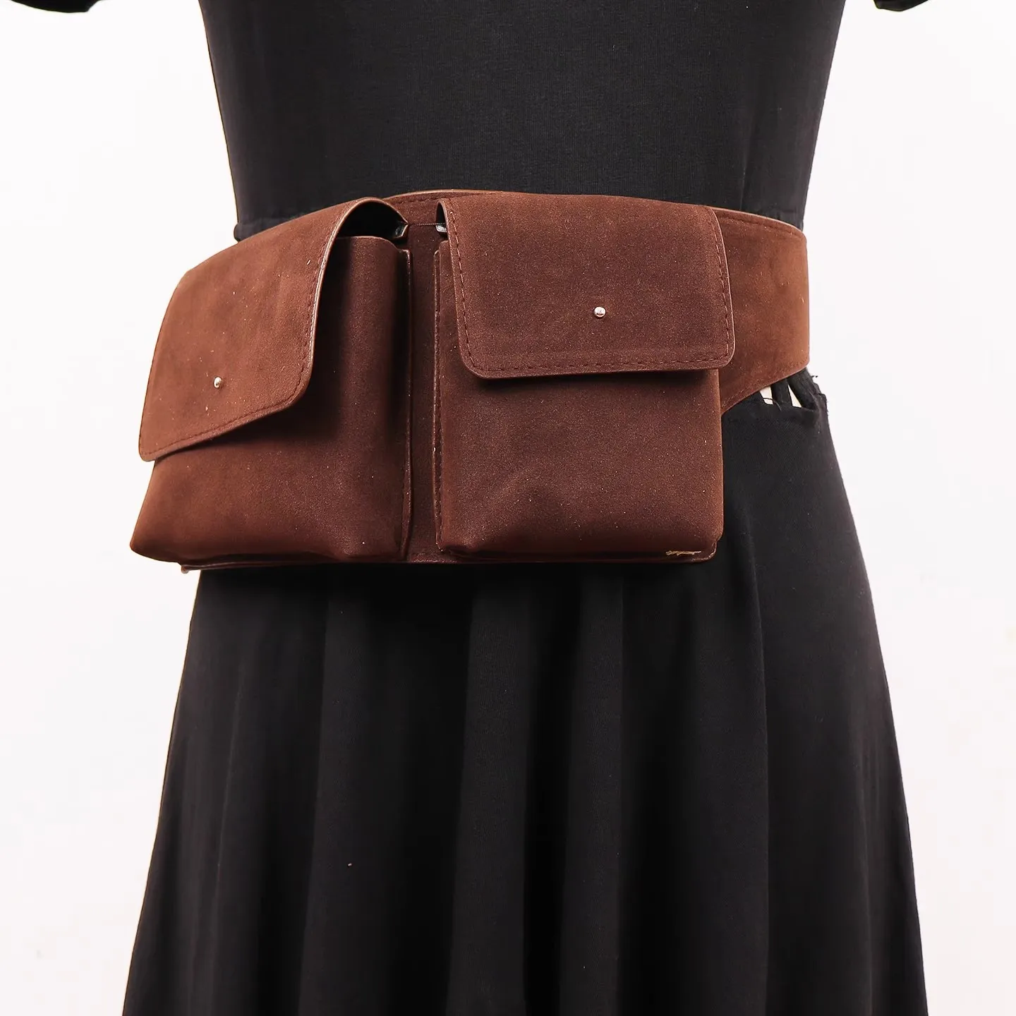 เข็มขัดคาดเอวแฟชั่นผู้หญิง หนังเทียม PU แบบรัดเอว สำหรับตกแต่งชุดเดรส รุ่น R928