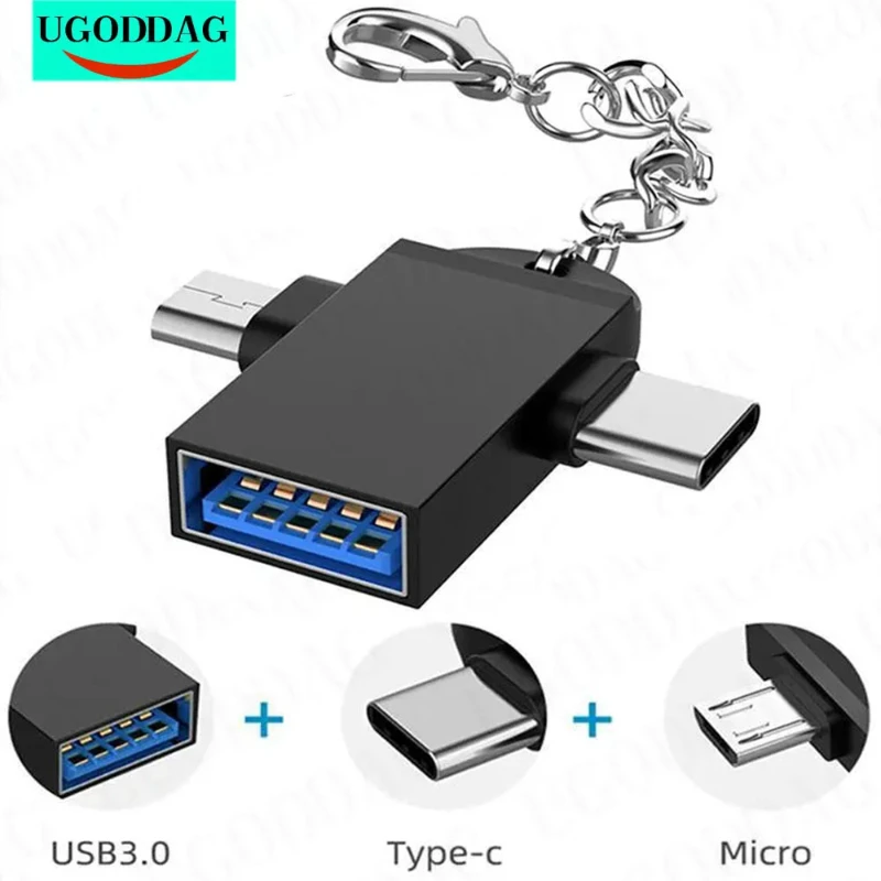 

2-in-1 Type-C Micro USB OTG Adapter USB 3.1 5Gbps Data Transmit Converters For Tablet Hard Disk Drive Phone For Android Huawei