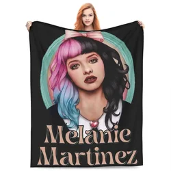 Melanie Martinez Face Merch Blanket Fleece Home Crybaby Throw Blanket Relax Lightweight Thin for Bedroom Rug Piece