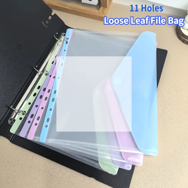 

1 шт. папка-органайзер формата А4, прозрачная, на 11 отверстий, для документов, разноцветная, для переплета