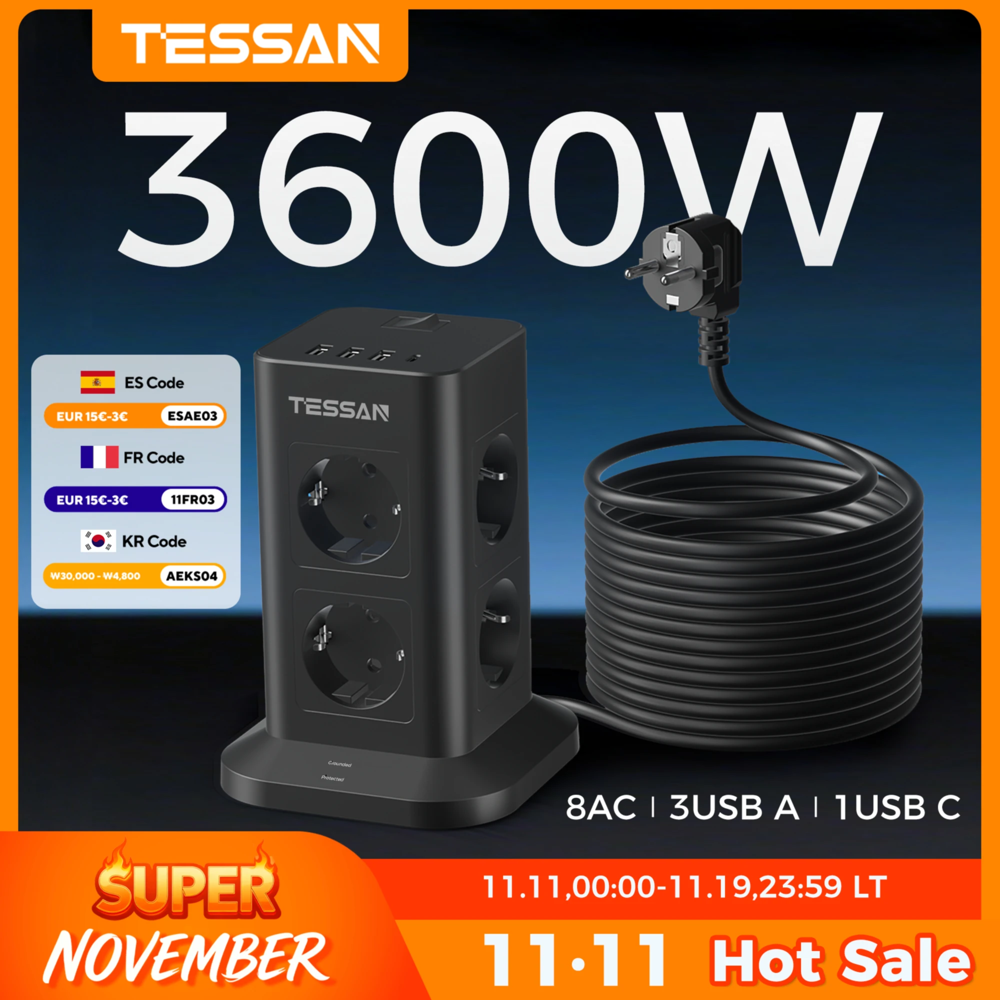 tessan-regleta-de-alimentacion-de-torre-usb-c-de-3600w-con-cable-de-extension-de-2m-toma-de-corriente-vertical-con-interruptor-regleta-de-12-vias-para-ue-kr-ru-proteccion-contra-sobretensiones-de-1700-j