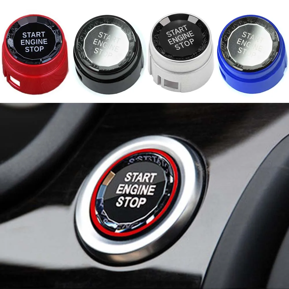 Car Styling Start Stop Engine Push Button Switch Cover Trim Fit For BMW 5 6 7 Series F01 F02 F10 F11 F12 2009-2013 Accessories