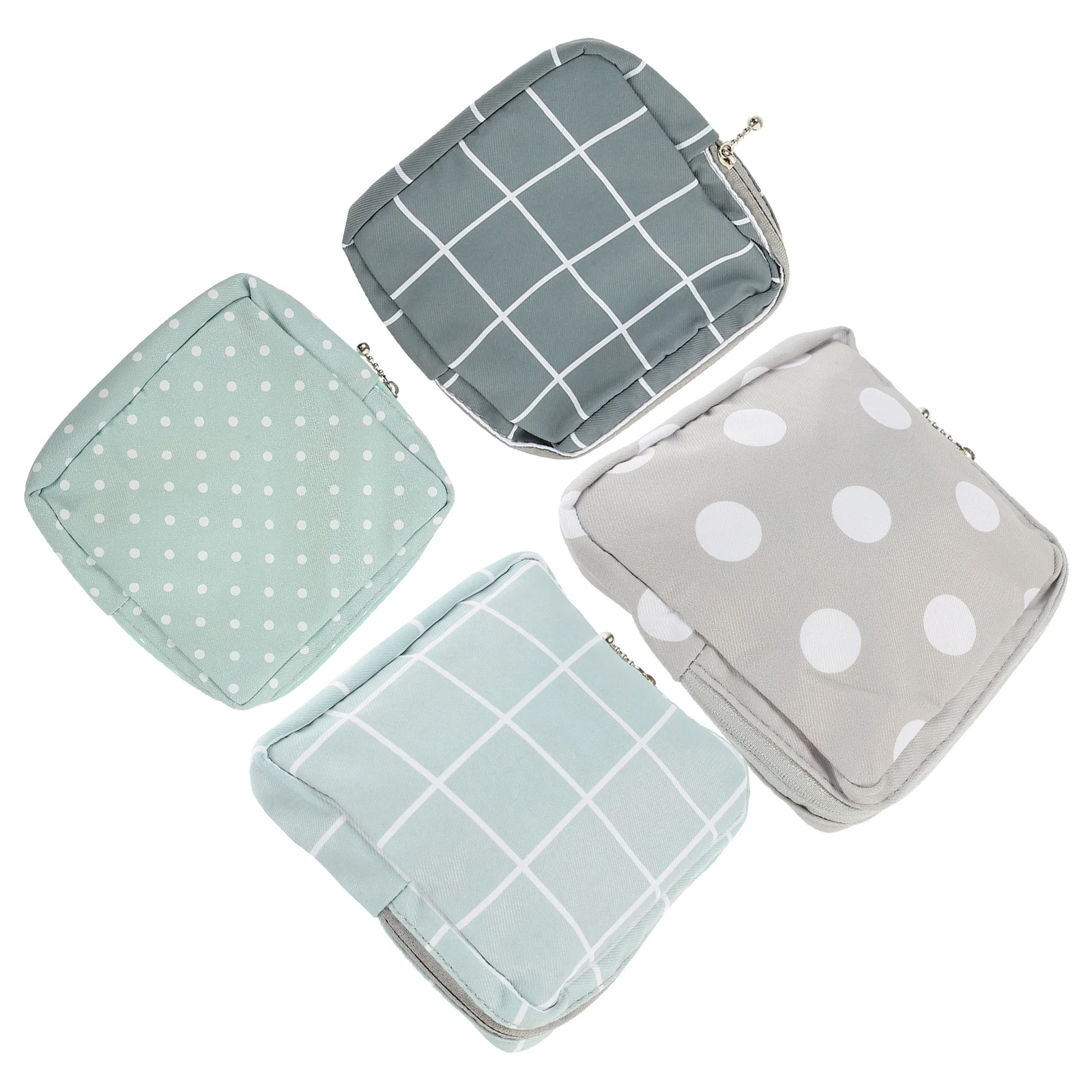 4 個の生理用ナプキン収納袋コンパクトポータブルフェミニンケアオーガナイザー旅行学校オフィス用多目的小物ポーチ