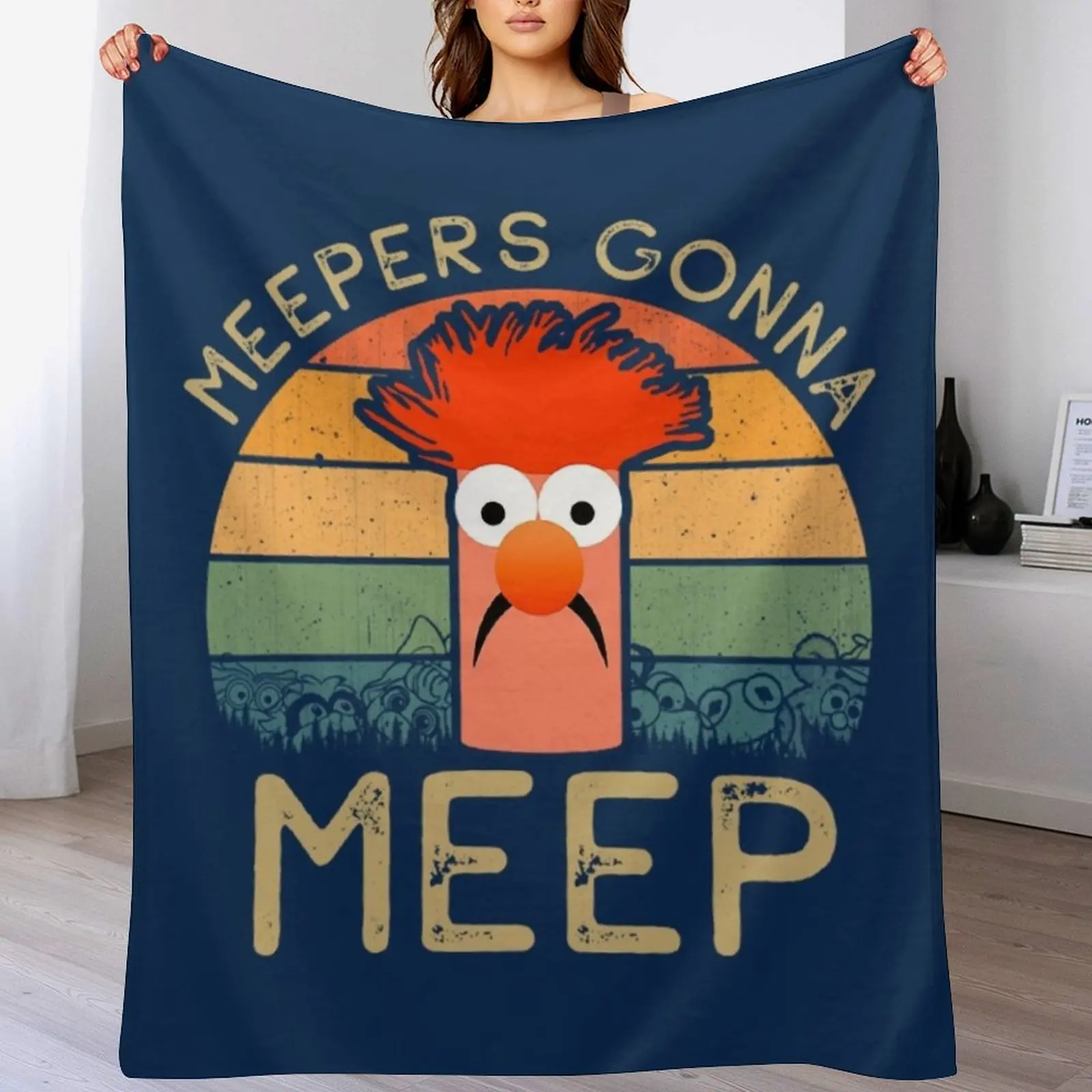 Meepers Gonna Meep T-ShirtMeepers Gonna Meep Throw Blanket Cozy Microfiber Throw Blanket for Home Bedroom