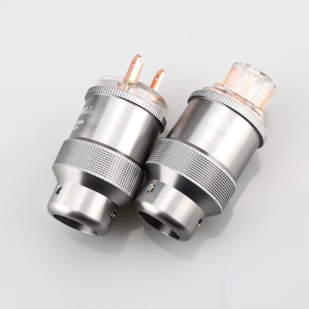 Plugue de alimentação au de cobre puro hi-end, conector de cabo de alimentação de rede dos eua, padrão australiano macho iec fêmea para áudio hifi diy