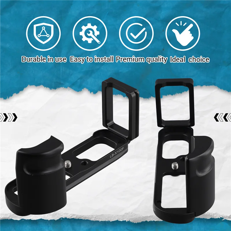 ABJG-placa L de liberación rápida/soporte Base de agarre de mano para cámara Fujifilm Fuji X100f X100f X100f cabeza de bola