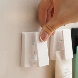 Non perforated storage clip Bathroom and toilet wall clamp Face towel, toothpaste, facial cleanser storage rack, towel hook