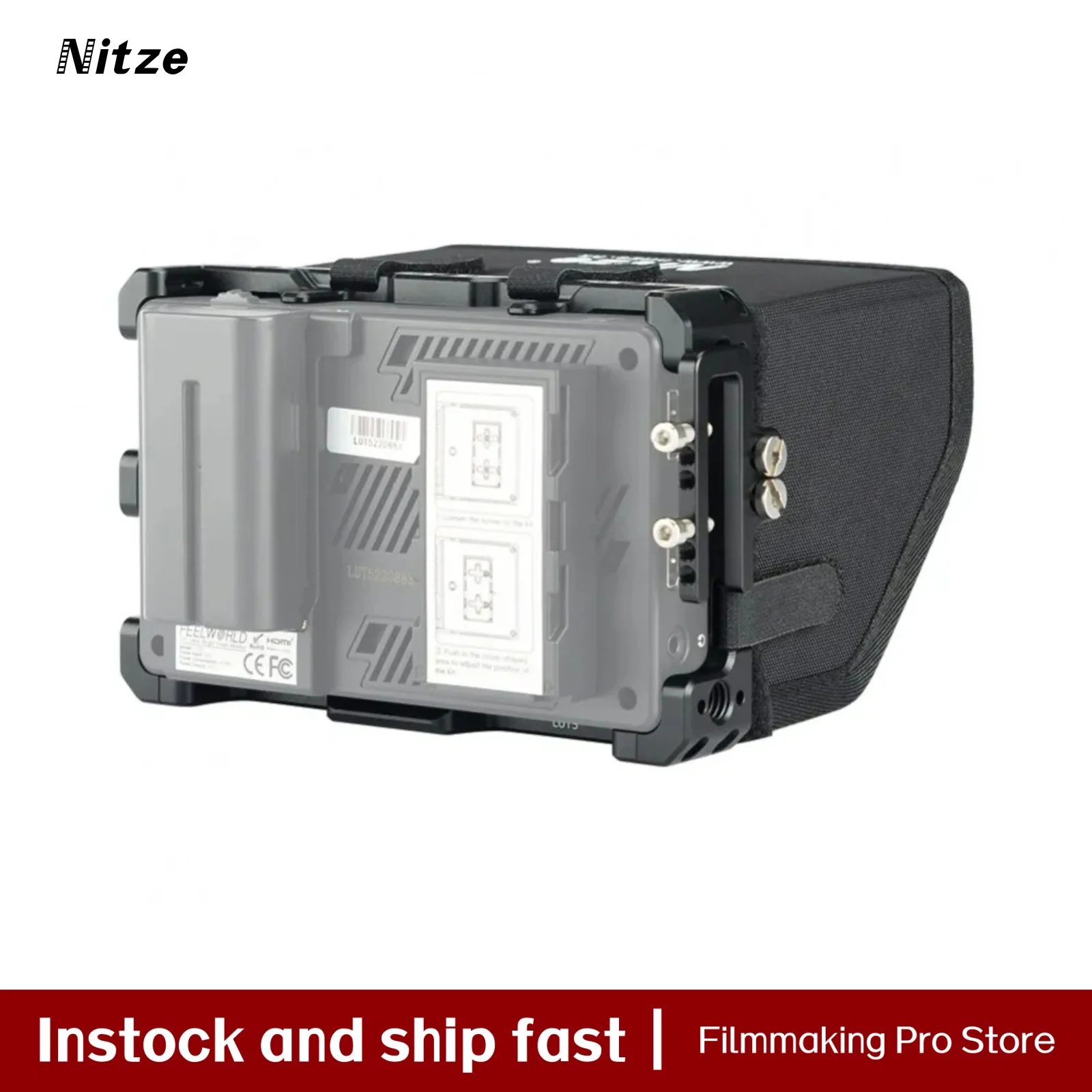 

Комплект клеток Nitze Lut5 для монитора Feelworld Lut5 5,5 дюйма с зажимом для кабеля HDMI и солнцезащитным чехлом LS5-B для клетки DSLR