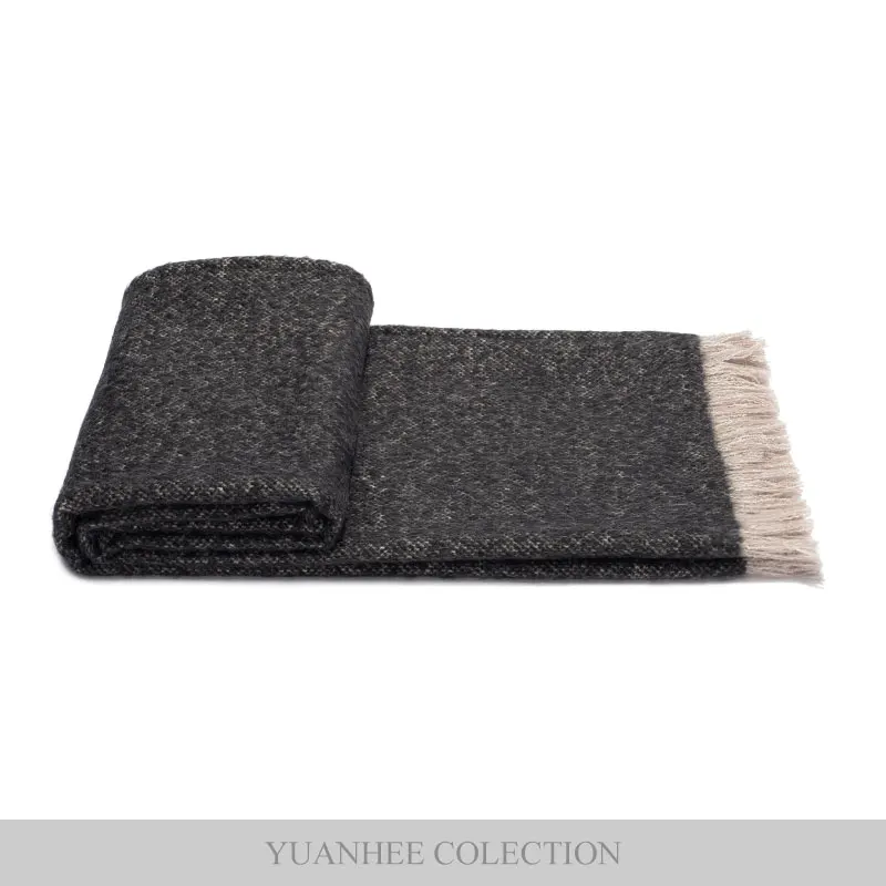 

Yuanxiyipin Original Design High End Black Texture Tassel Sofa Nap Small Blanket Bed Soft Decoration Modern Minimalist Living...