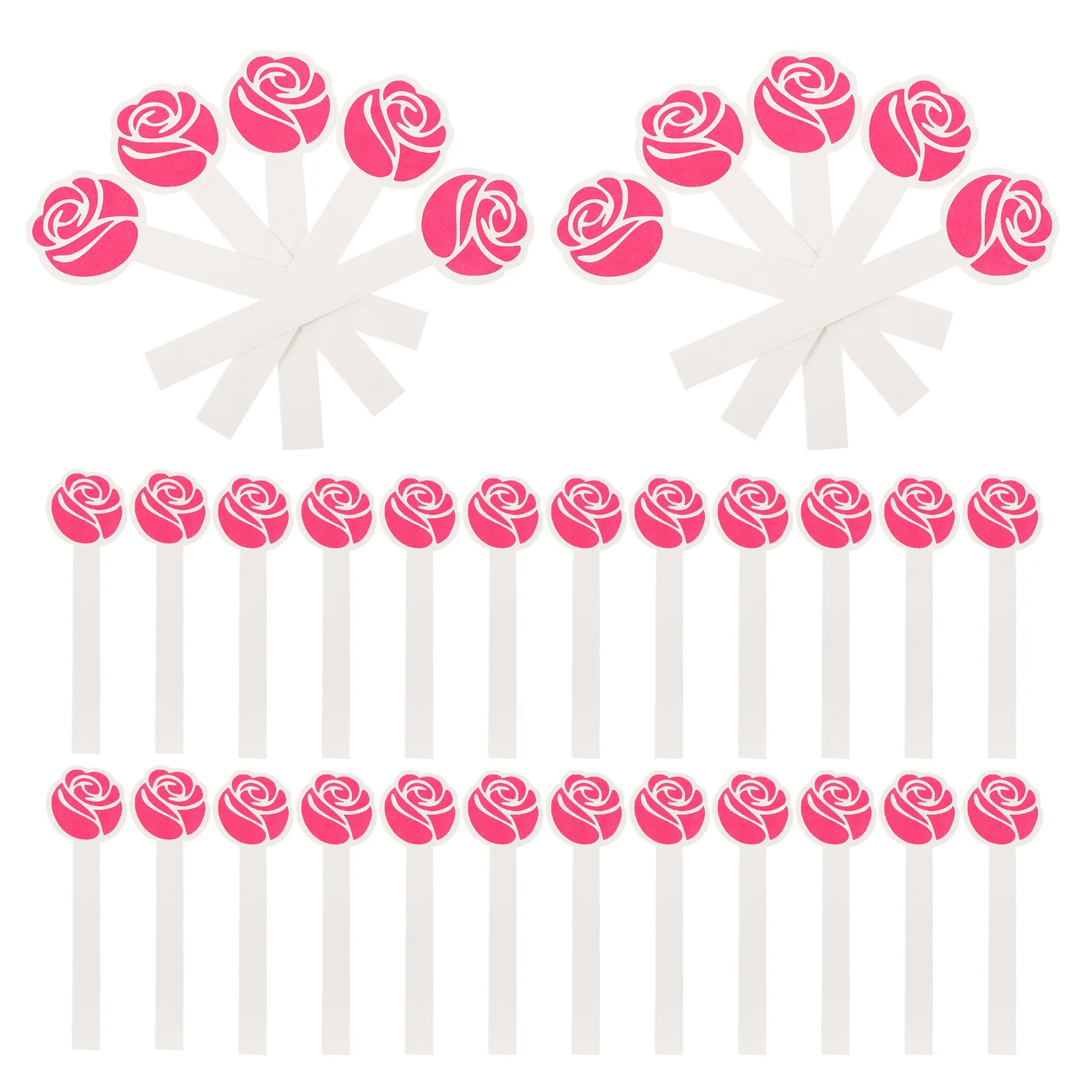 50Pcs Special Cardboard for Perfume Testing Rose Essential Oil Scent Strips Portable Fragrance Sample Paper Cards