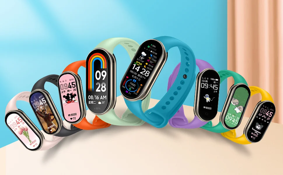 Silikonarmband für Xiaomi Mi Band 10 9 8 Armband NFC Sport Gummiarmband Pulseira Correas Xiaomi Smart Band 10 9 8 Zubehör – Detail 1