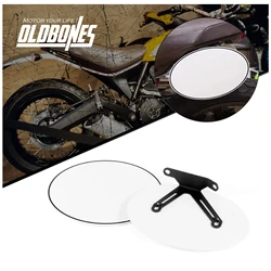 2PCS New Cafe Racer Motorcycle Left and Right Side Number Plate Blank Stickers High Quality For Ducati Scrambler 800 2014 2015