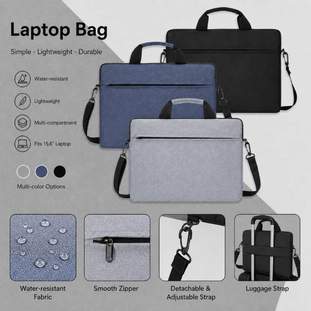 Universal Ultra Thin Large Capacity Shockproof Shoulder Bag Notebook Cover Laptop Handbag Laptop Sleeve Case For HP Dell Lenovo