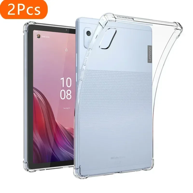 2個入り-ソフト耐衝撃tpuクリアカバー-lenovo-tab-m8-第4世代-tb300fu-m9-m10-m11-k10-pro-p11-p12-2023-タブレット保護スキンカバー