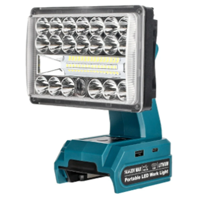 LED Work Light For  14.4-20V Li-Ion Battery 18W LED Flood Light Cordless Handheld Work Light For Construction Sites