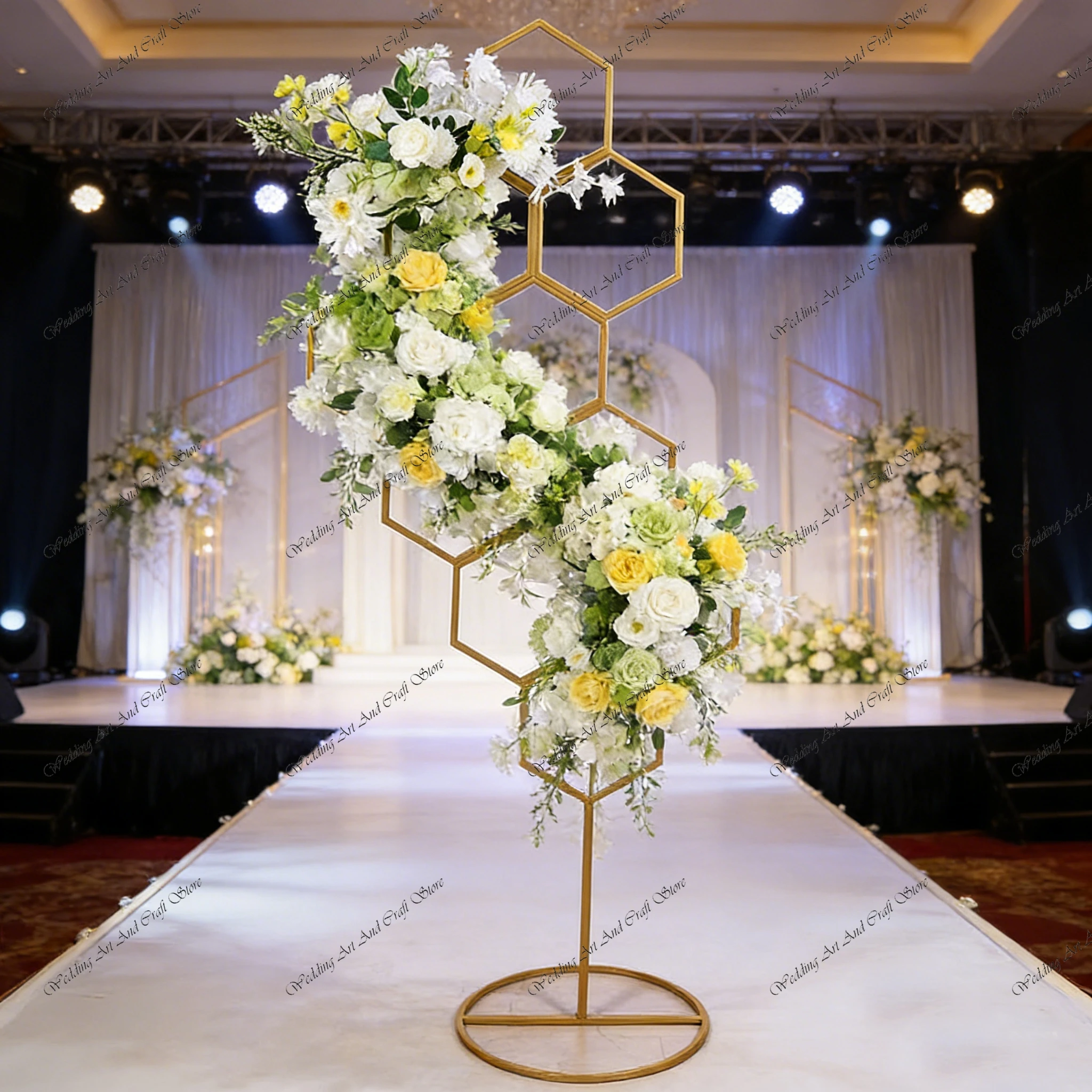 

Набор из 6 штук: Арка для свадебного декора F30, 72 дюйма, напольная, для оформления проходов, подставка для цветов, центральное украшение, ivy843