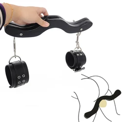 Male Penis Ring BDSM Bondage Gear Ball Scrotum Stretcher Ankle Cuffs Lock Slave Training Sex Toys for Men Humbler CBT Cockring