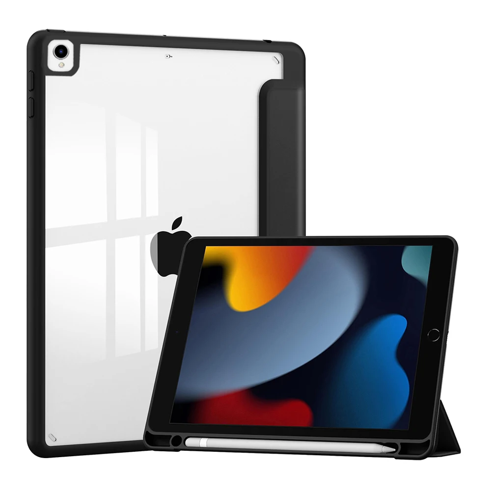Smart Case for iPad 9th/ 8th/ 7th Generation 10.2 Inch (2021/2020/2019 Release) and iPad Air 3 Pro 10.5 Cover with Pencil Holder