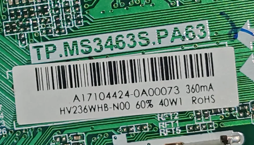 

TP.MS3463S.PA63 Телевизор 3-в-1 с материнской платой, протестирован и сняты физические фотографии для HV236WHB-N00 40W 34--42V 600MA