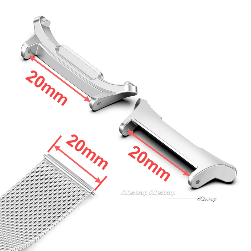 2pcs Metal Adapter Watch Band Connectors for Samsung Galaxy Watch 7 Ultra 47mm Stainless Steel Watch Connector 20mm 22mm 24mm