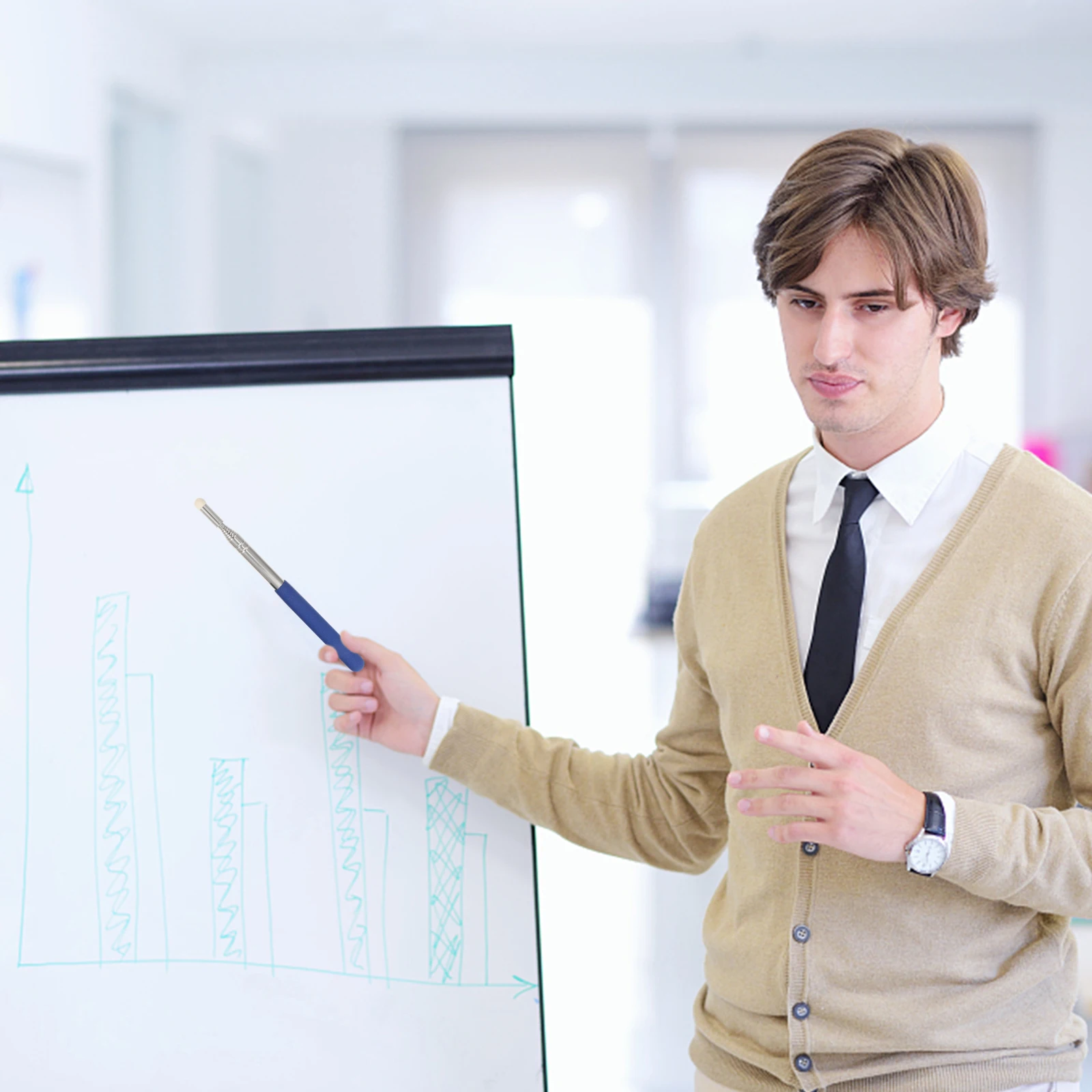 

2 Pcs Whiteboard Pointer Baton Pointers for Teaching Teachers Classroom Retractable Hand Telescoping Handheld Presenters Office