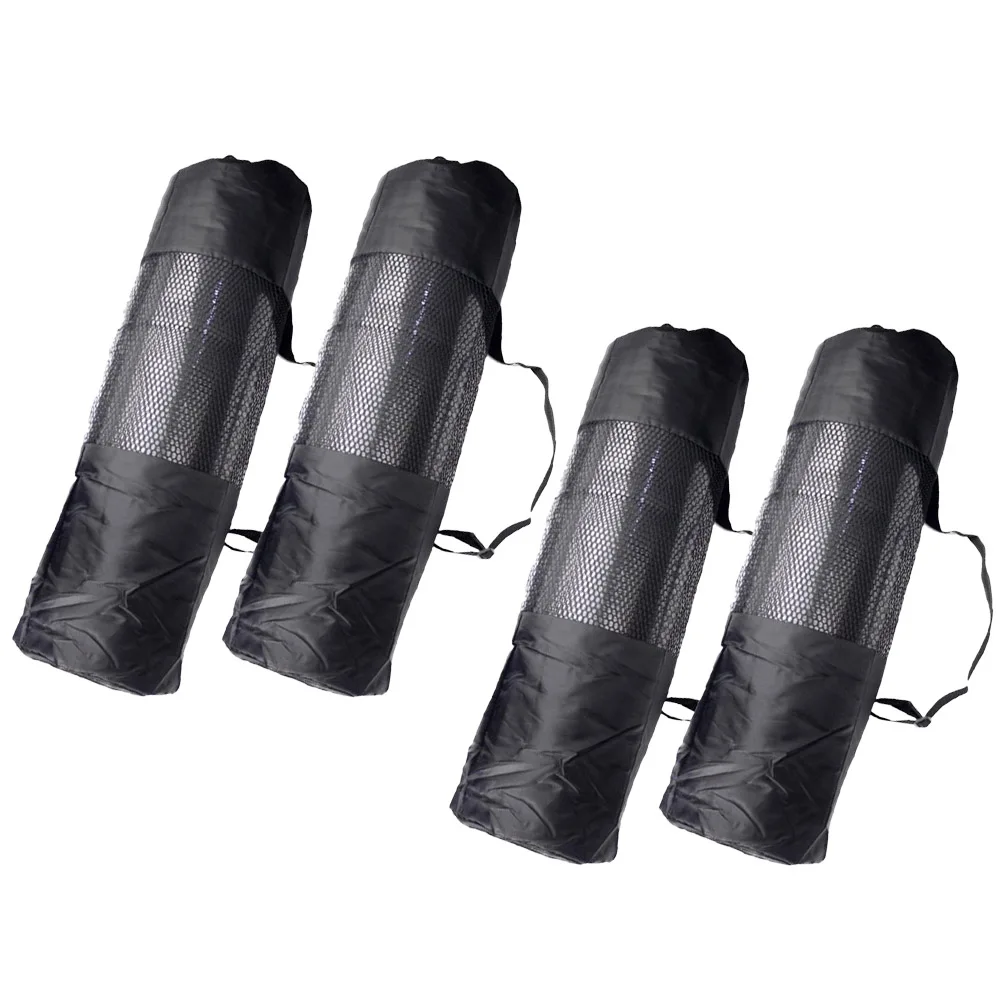 

4pcs Yoga Storage Exercise Sling Mesh Adjustable Shoulder Strap Oxford Material Fits Mats 06cm Thickness Portable