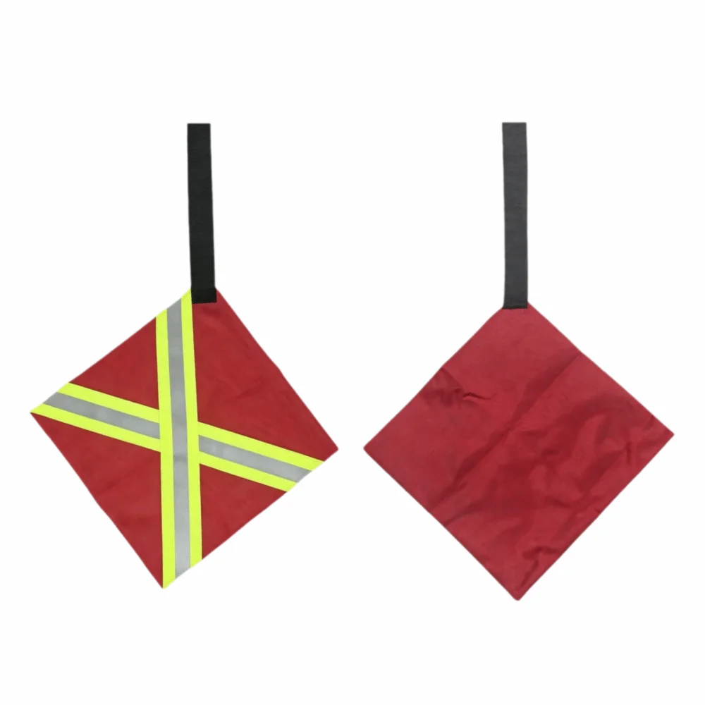 Reflective Strips Safety Travel Flag Red Water-Resistant Kayak Safety Flag Oxford Fabric Better Quality Reflective Safety Flag