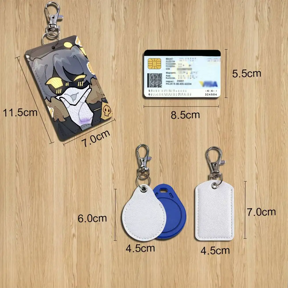 clumsy appearance N Murder Drones Card Holder With Keychain Executive Protection For Bank Credit Subway Bus Case