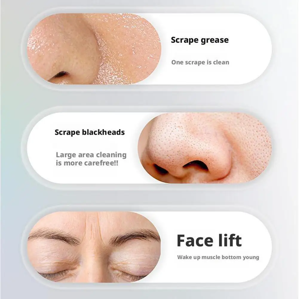 3-in-1-Schönheitswerkzeug aus Edelstahl, Spatel für den Gesichtsporenreiniger, Make-up-Grundierung und Gua-Sha-Schaber, Mitesser-Entferner