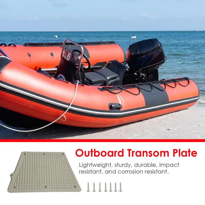 Motor Mount Transom PVC Bracket For Motor Transom Mounting Grid Design Trapezoidal PVC Pad Rust Resistant Transom Plate For