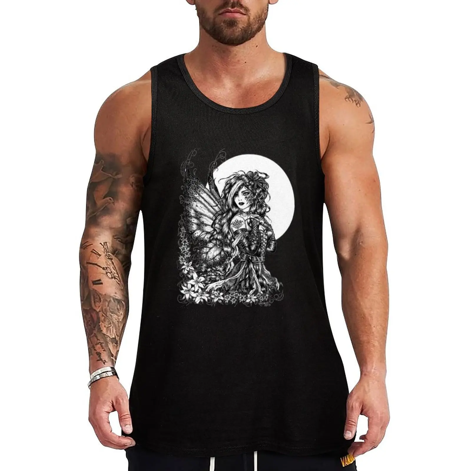 

Brenna - the raven fairy Tank Top gym t-shirts gym clothes man Men's summer clothes 2025 bodybuilding men clothes