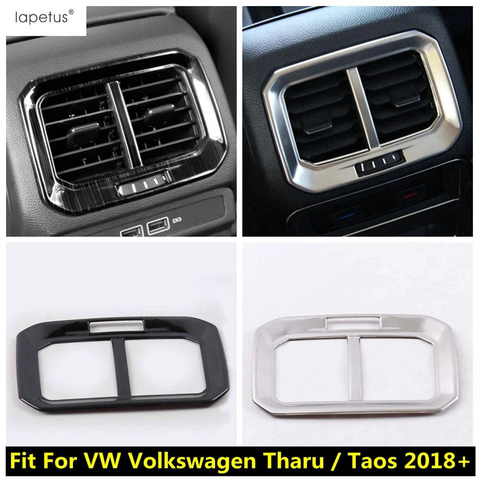 Car Rear Armrest Box Air AC Conditioning Vent Outlet Frame Cover Trim Fit For VW Volkswagen Tharu / Taos 2018 - 2023 Accessories