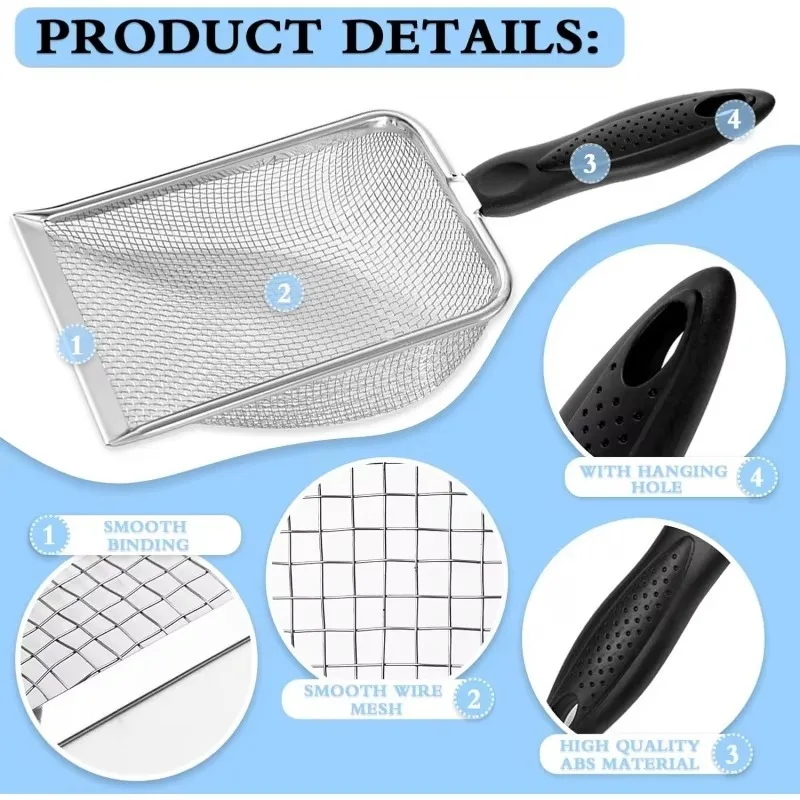 Kids Beach Sand Scoop Sifter Shell Shark Tooth Collector Multifunctional Sand Scoop for Family Beach Treasure Hunt