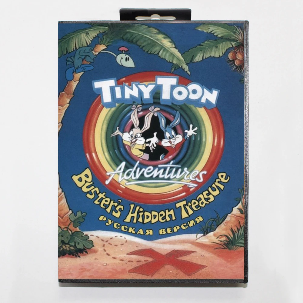 

Tiny Toon Adventures Buster's Hidden Treasure 16Bit MD Game Cartridge with RU Box for Sega Megadrive Genesis Systems