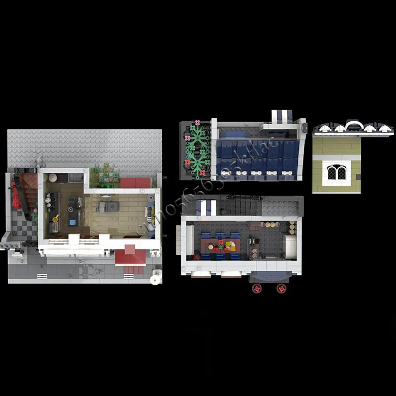 2018PCS MOC カスタマイズシティストリートビューワインデガスターショービルドモデル DIY カスタムパズルテクノロジークリエイティブアセンブリキッズトイギフト