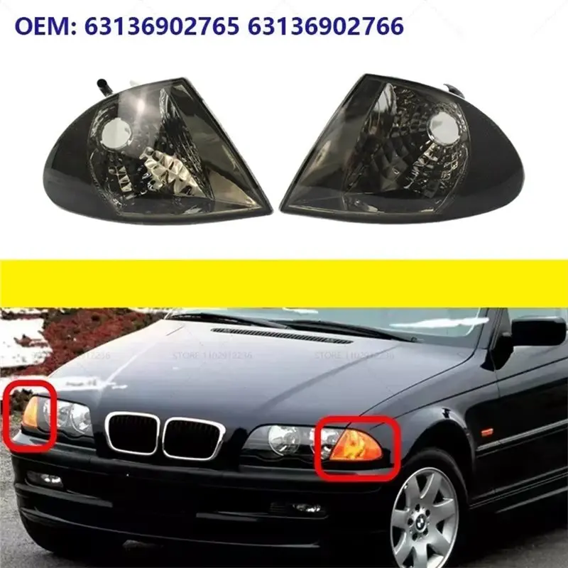 Front Corner Light Turn Signal(Bulb Not Included) 63136902765 63136902766 For BMW 3 Series E46 1998-2005