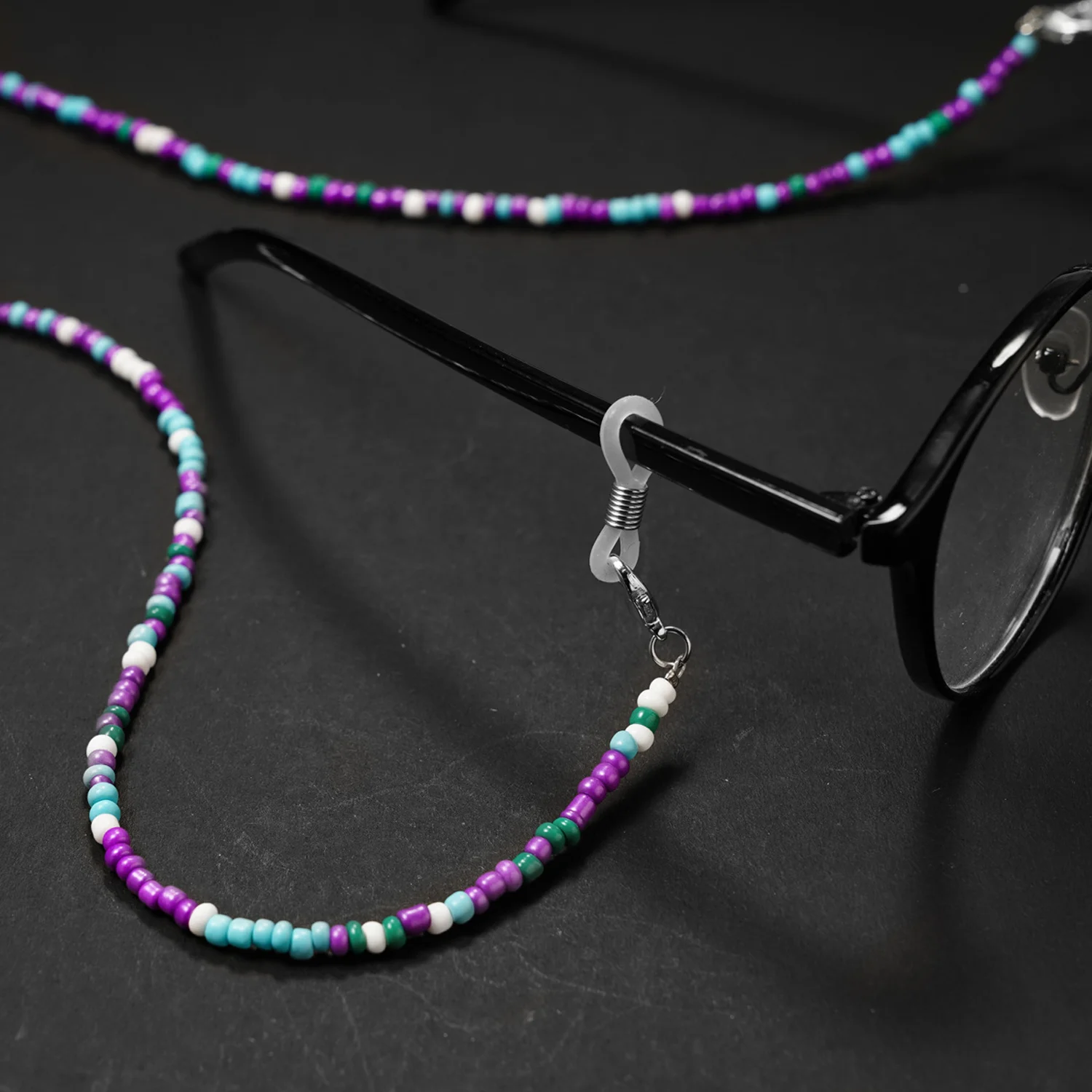1pcs Mask Acrylic Sunglasses Eyeglass Lanyard Beaded Bracelet Chain Handmade Necklace Girls Summer Beads Pearls Strap Accessory