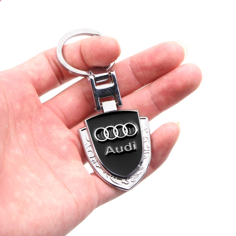 Car Styling Metal/Leather Key Chain Key Holder Car Key Rings For Audi S Line A3 8L 8P TT Mk2 8J A6 C7 A1 A5 Q3 A4 B8 A7 Q7