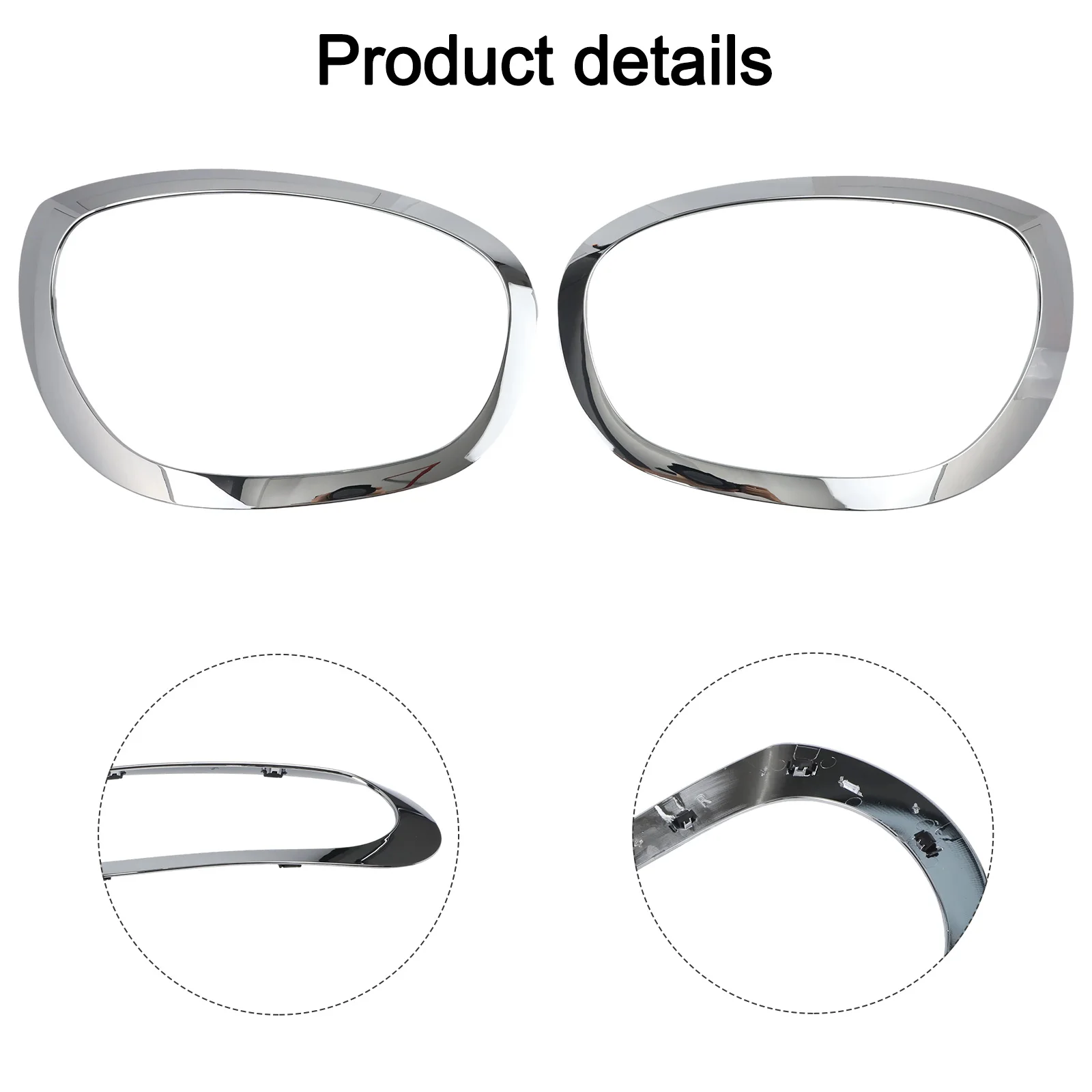 

Car Lighting Upgrade For Mini Headlight Trim Fit For 2017-2023 Headlight Bezel Ring Practical Design Quick Installation Process