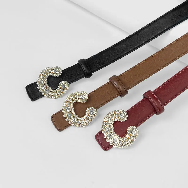 2025 ريترو المرأة جلد طبيعي موضة حزام بسيط رسالة متعددة الوظائف ، عادية أنيقة الملابس والاكسسوارات ، هدية