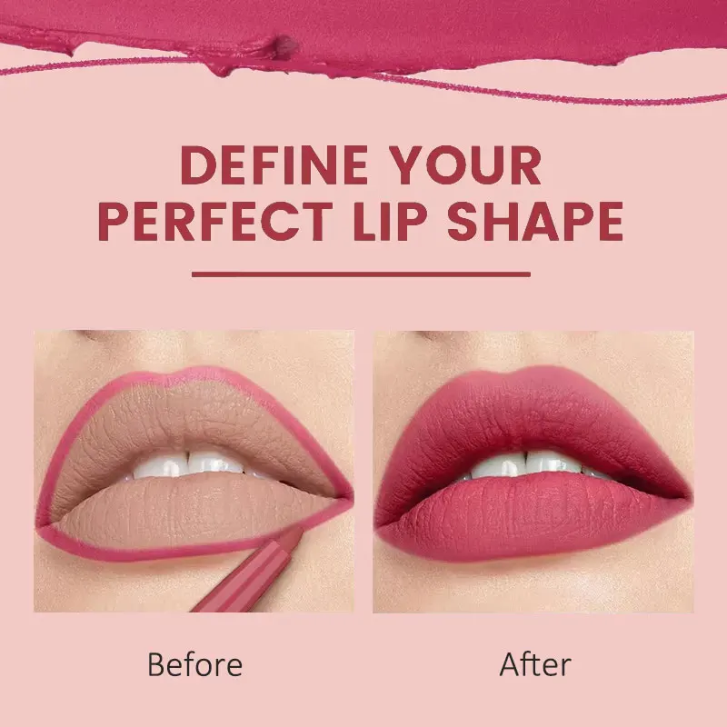 12 colors waterproof matte lip liner long-lasting moisturizing no fading nude lipstick pencil long-lasting lip liner sexy makeup